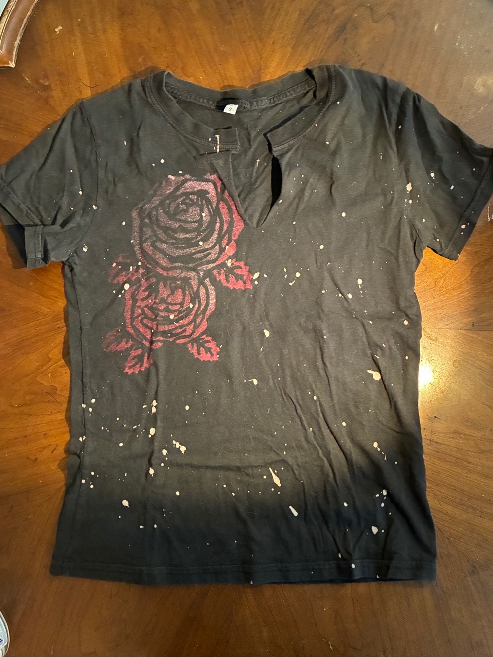 Lucky Brand Women’s Black Rose Graphic Tee
